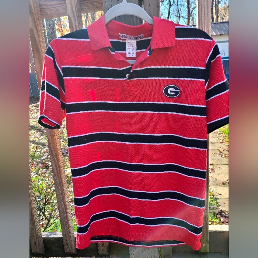 Georgia Bulldogs polo shirt red, black